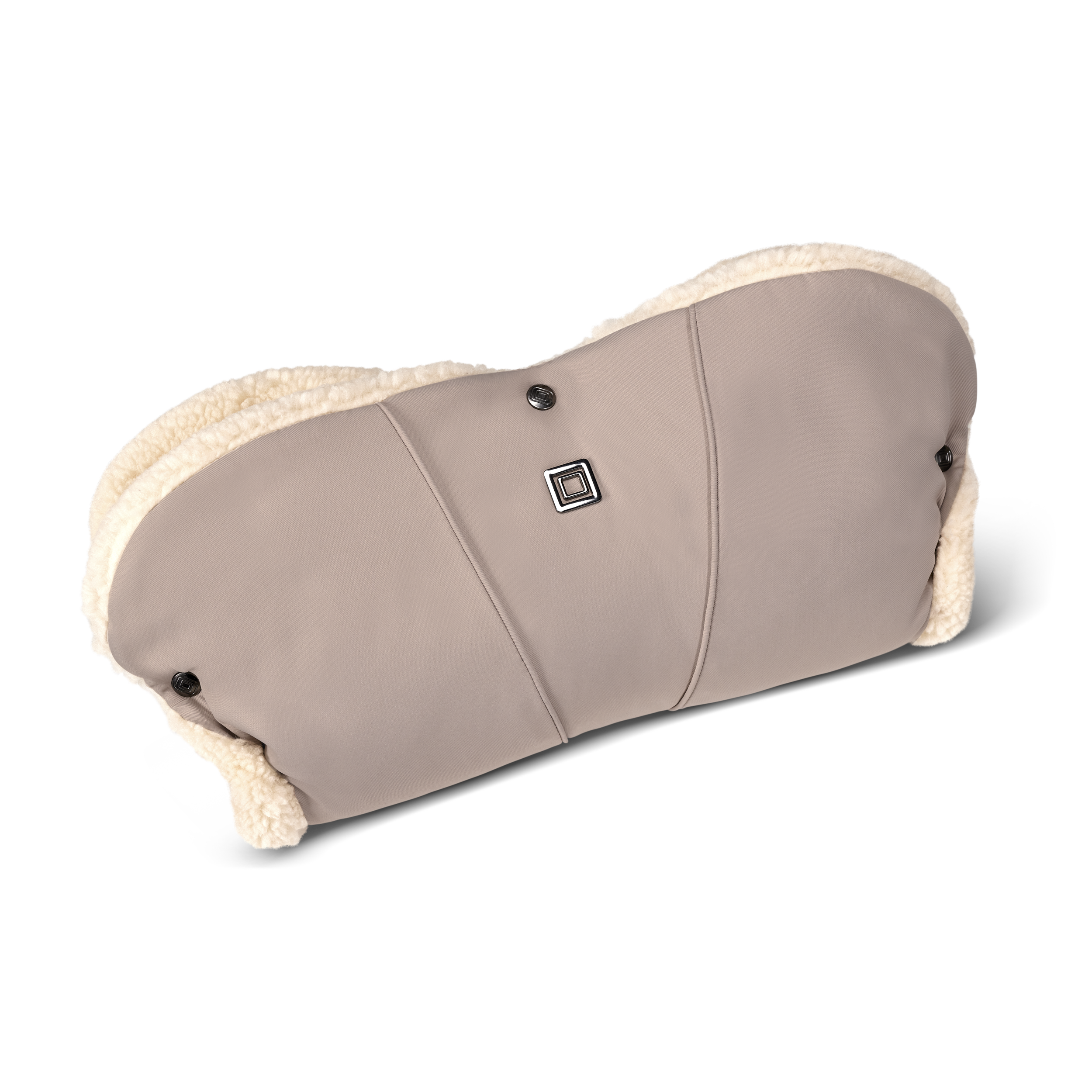 sandfarbener Handmuff, frontale Ansicht