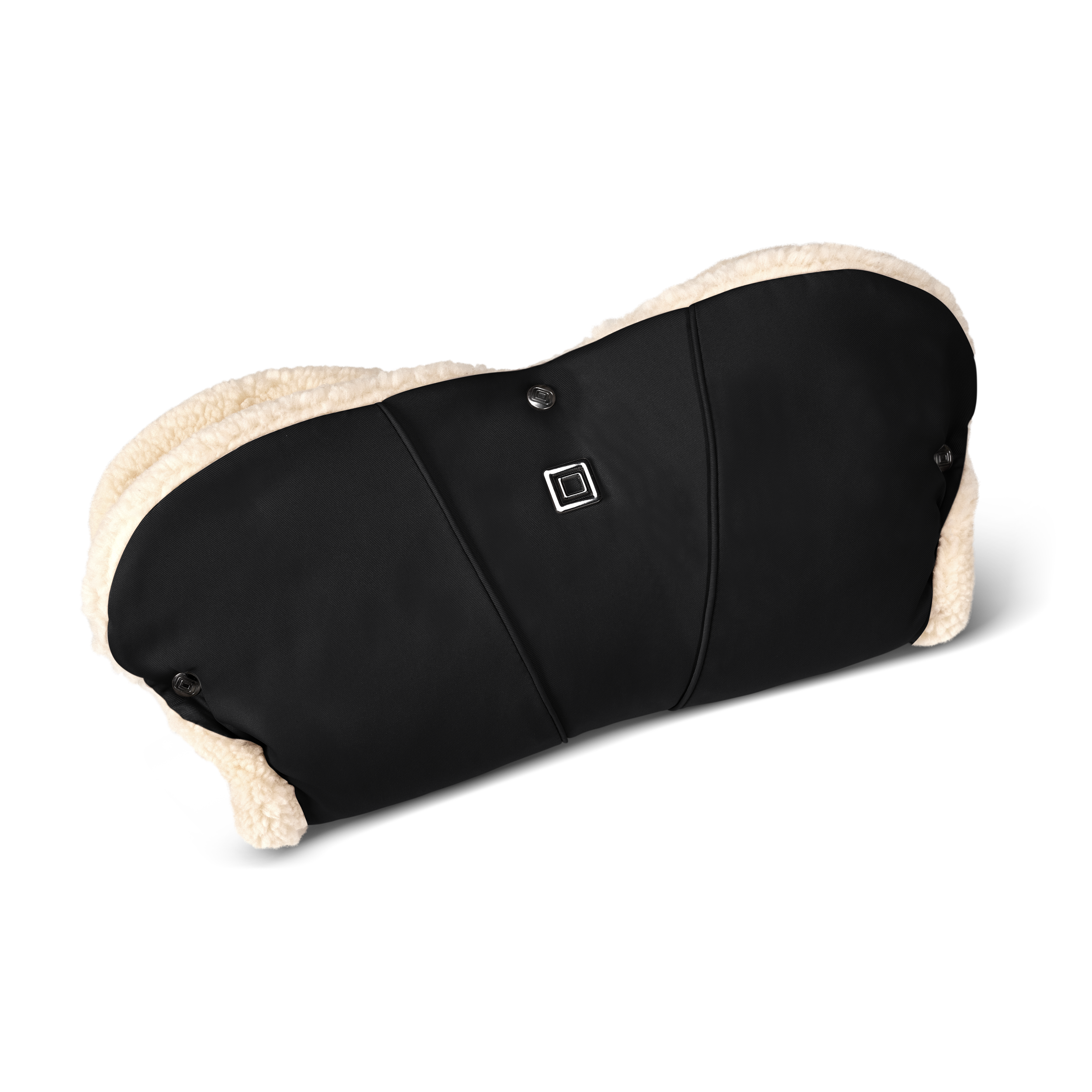 schwarzer Handmuff, frontale Ansicht