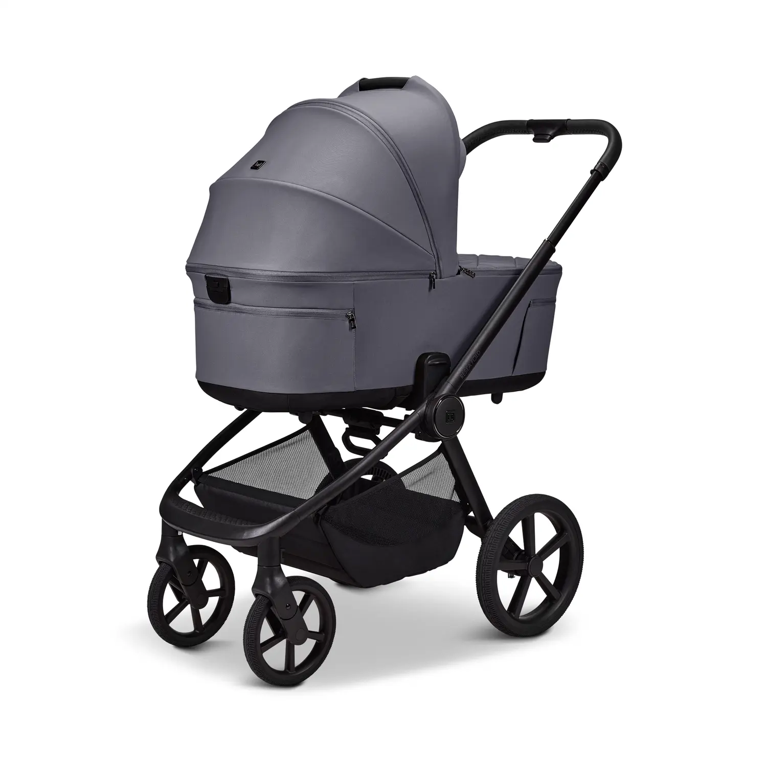 MOON RESEA Fold Kombikinderwagen in graphite mit faltbarer Babywanne