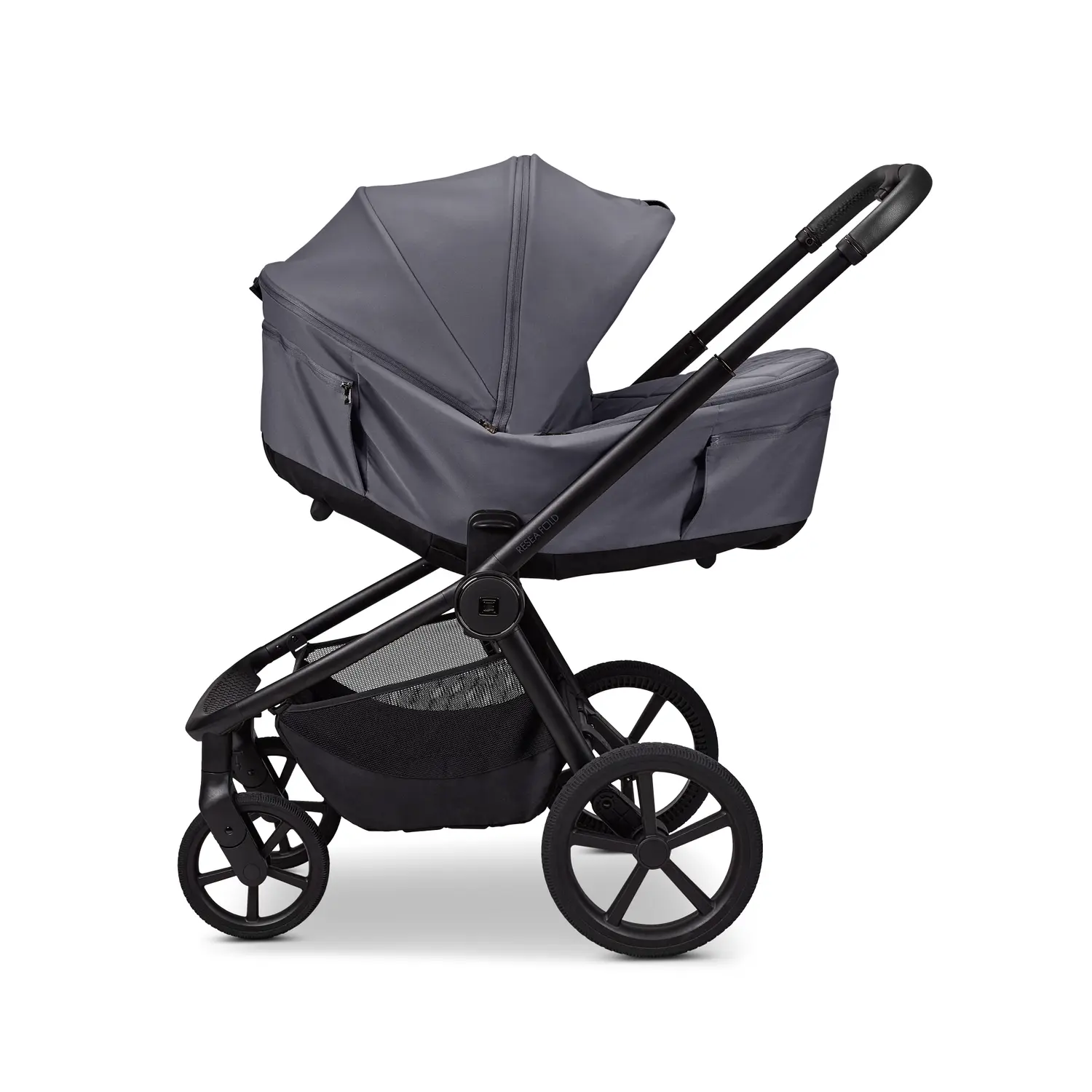 MOON RESEA Fold Kombikinderwagen in graphite mit faltbarer Babywanne