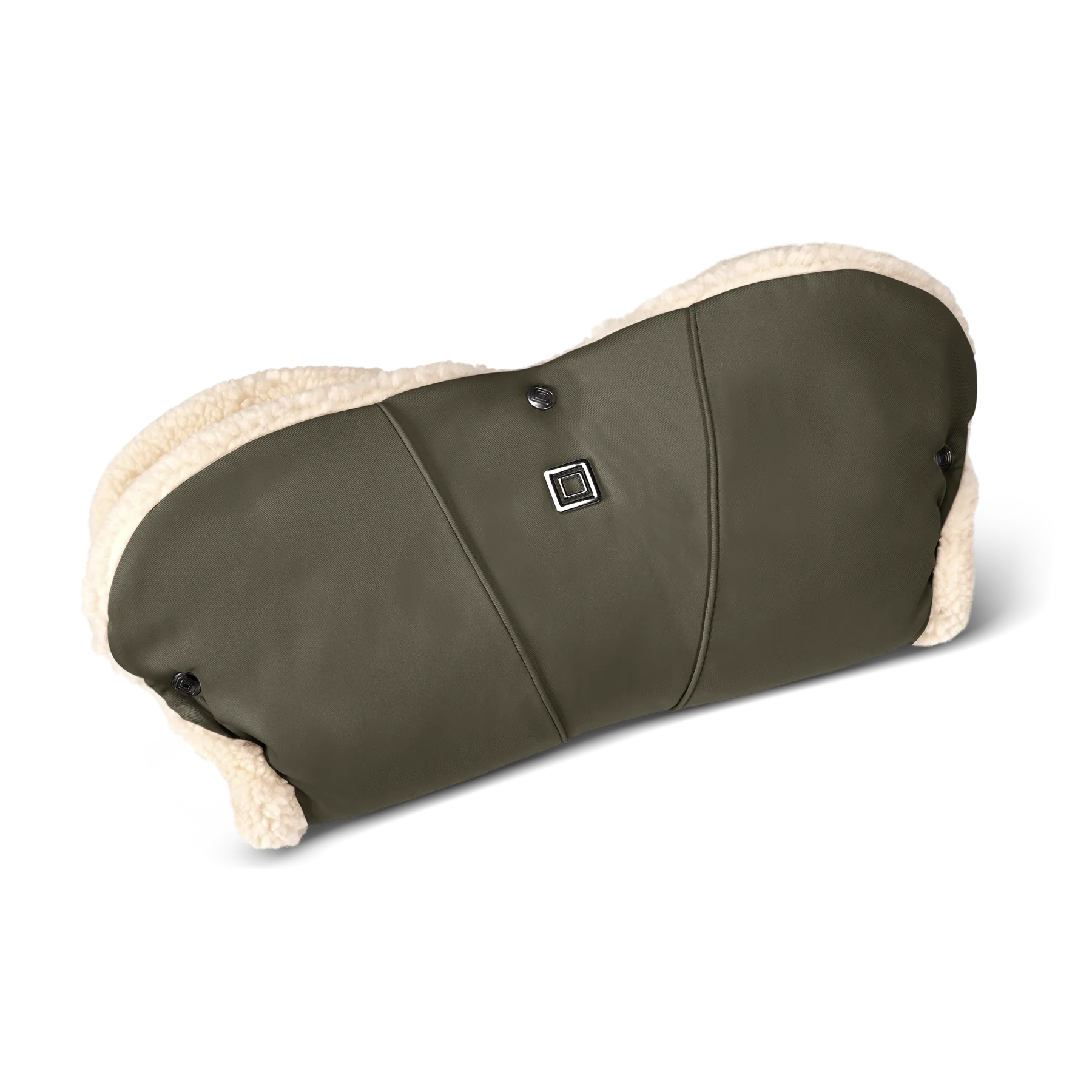 grüner Handmuff, frontale Ansicht